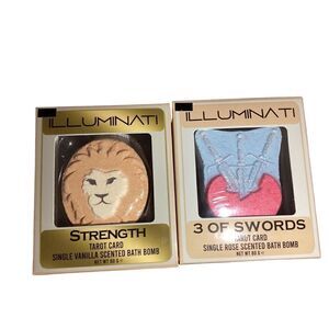 Lot Of 2 Nwt Tarot Card Bath Bombs Strength 3 Of Swords Magic